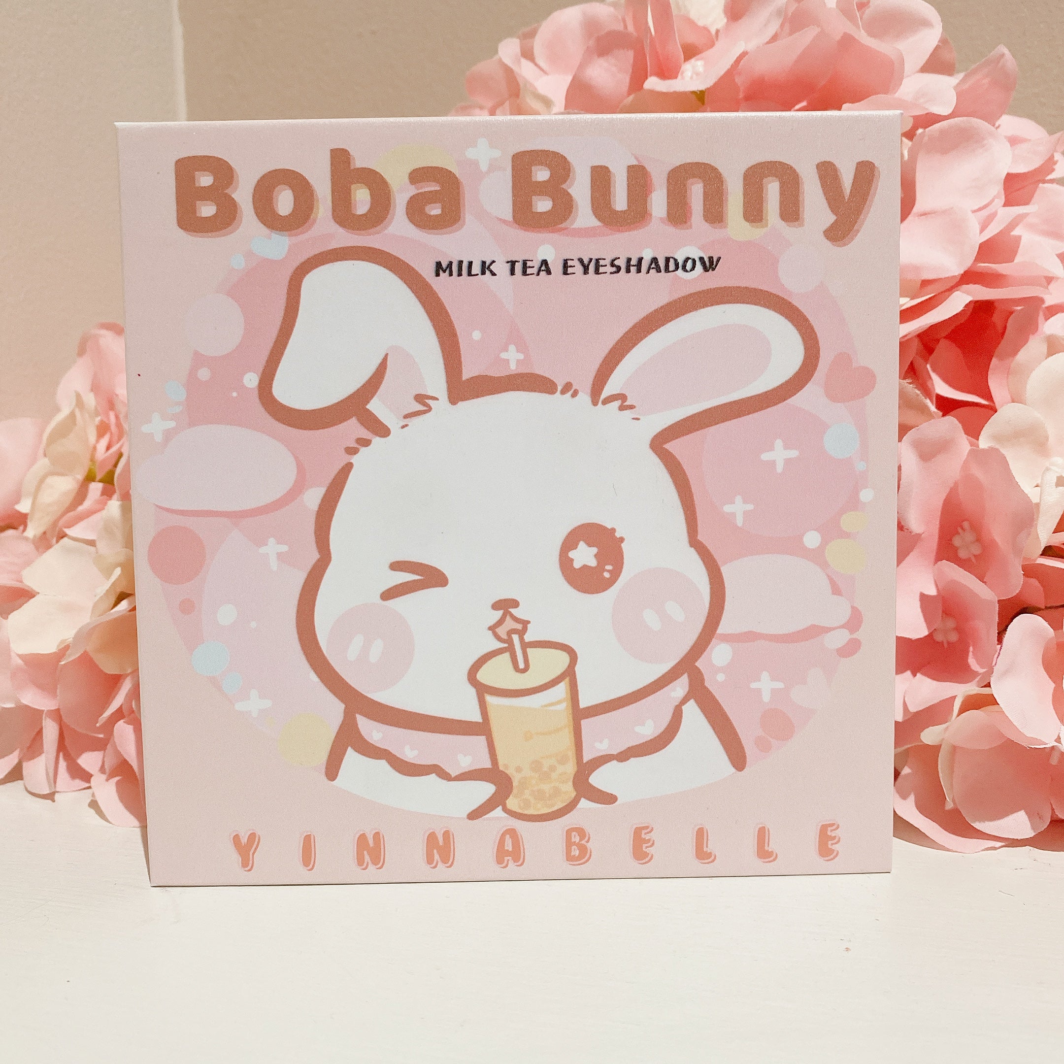 Cute Bunny Boba Milk Tea Eyeshadow Makeup