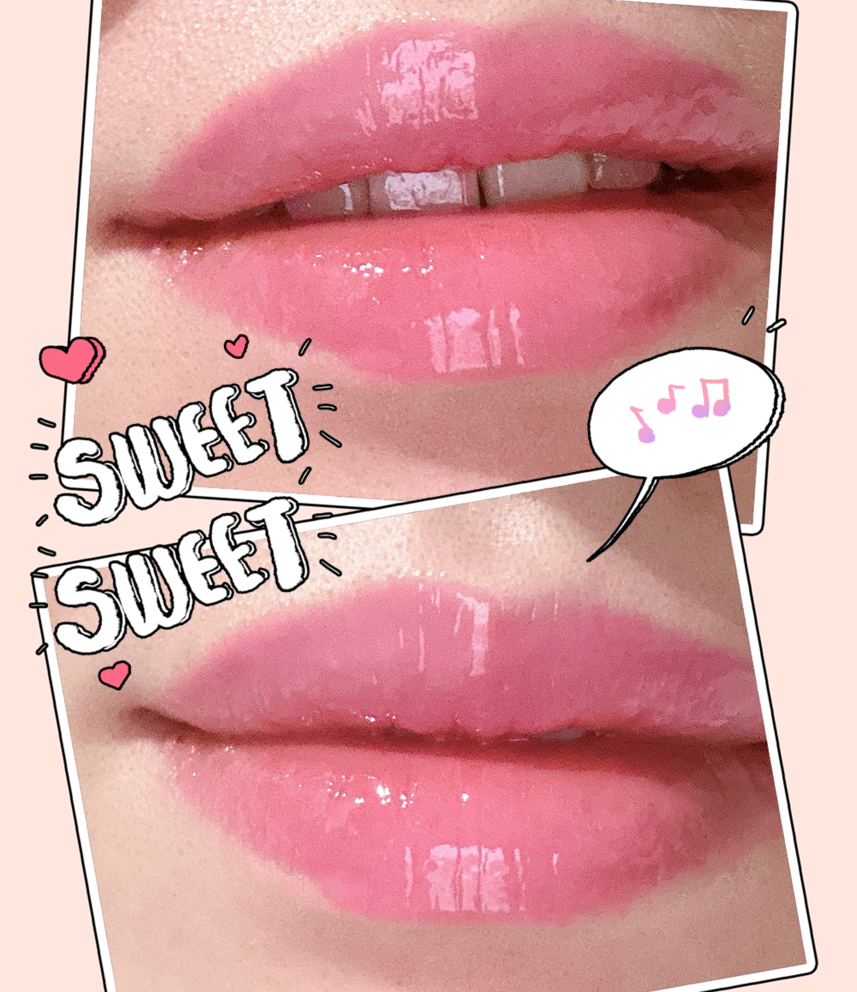 Sweet Rose lipgloss, Rosy nude watermelon scented lipgloss, high shine lipgloss