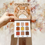 Cute Chinchilla Earth tones brown eyeshadow palette, everyday makeup shades