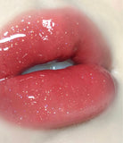 Lunar Red lipgloss lip topper, red glitter strawberry scented lipgloss, high shine lipgloss